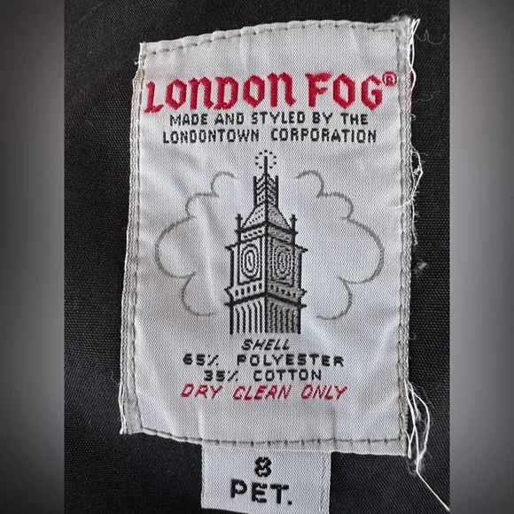 London Fog Black Trench Coat - Picture 7 of 9